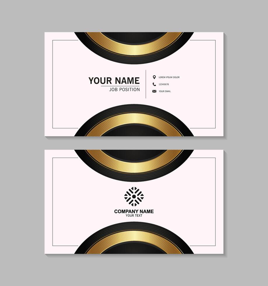 luxury gold abstract business card design vector