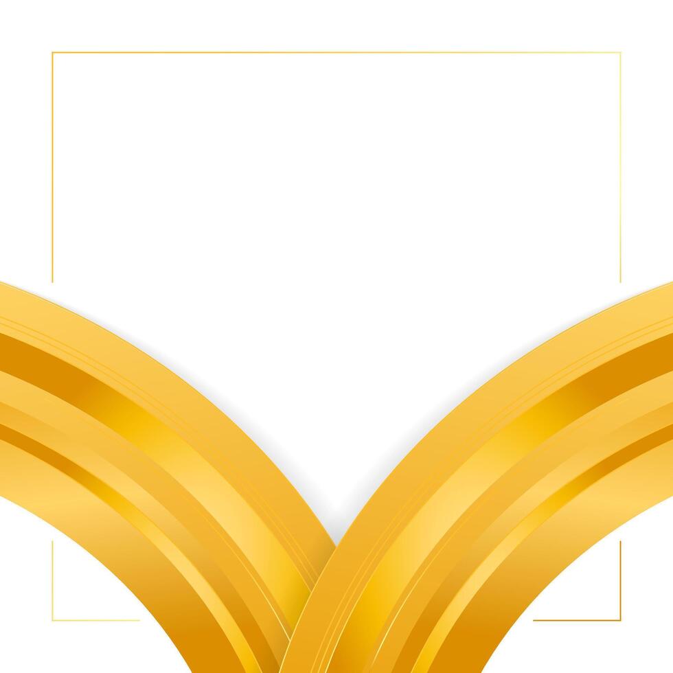 white and gold abstract wave background vector