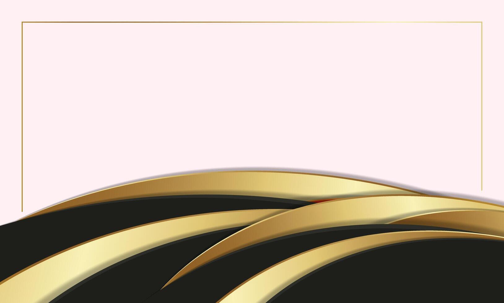 Luxury gold abstract wave background design template vector