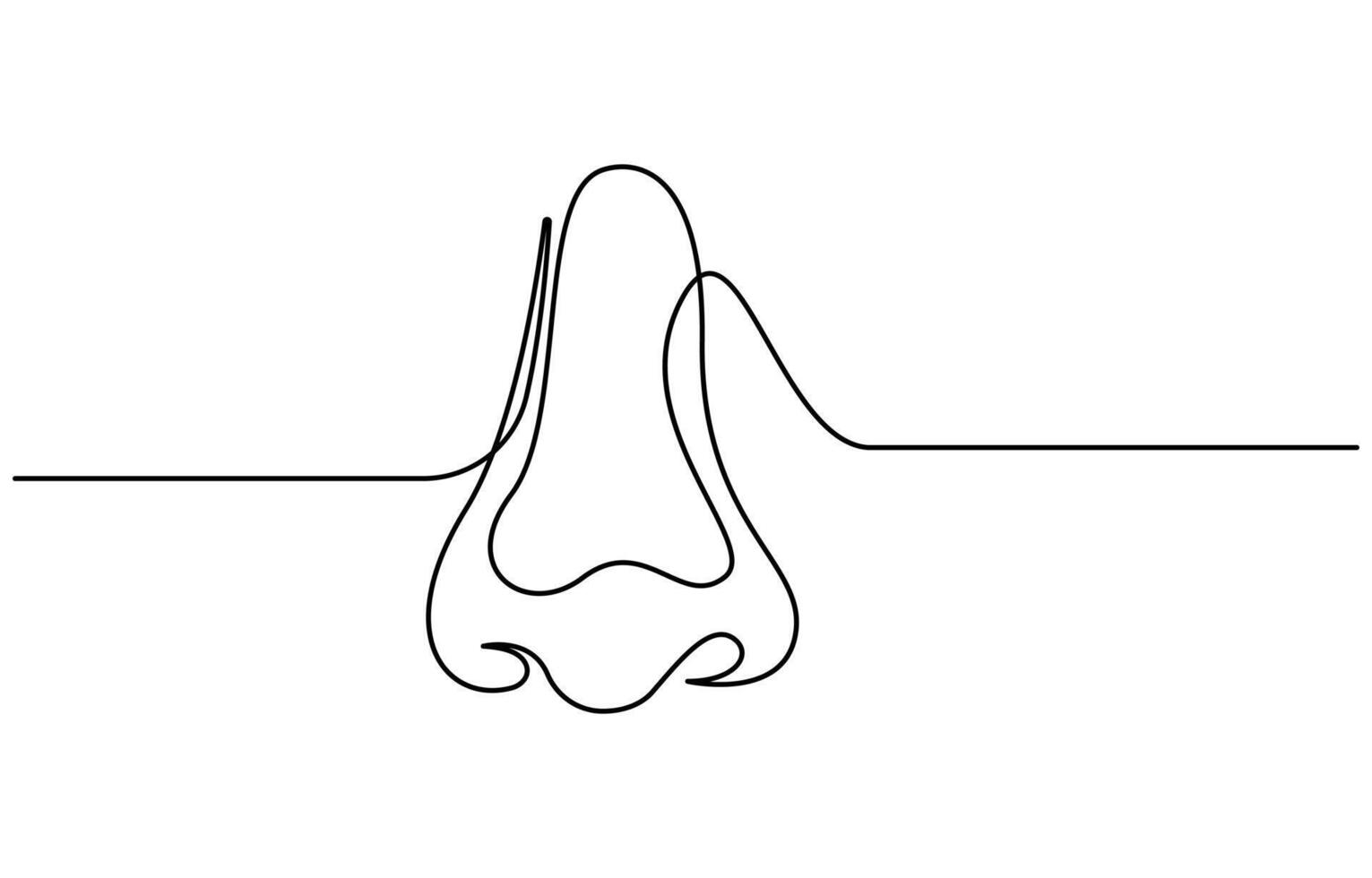 nose one line art vector