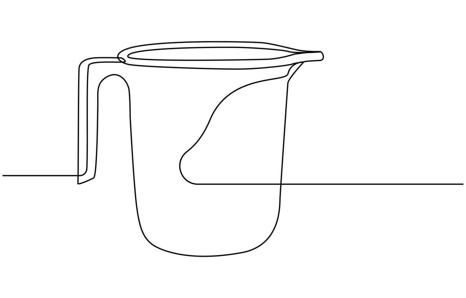 Mug continuous one line drawing vector