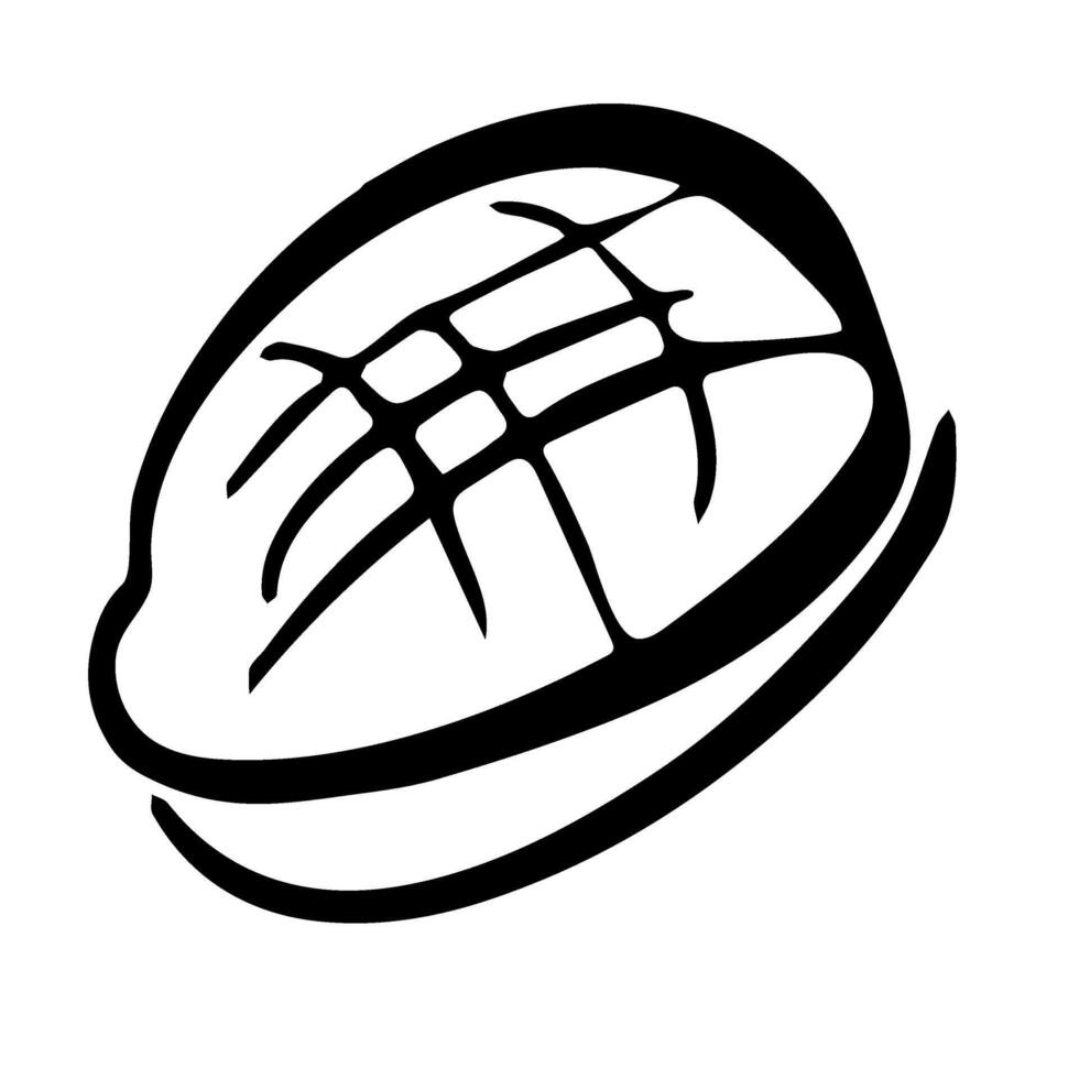 Bun doodle icon vector