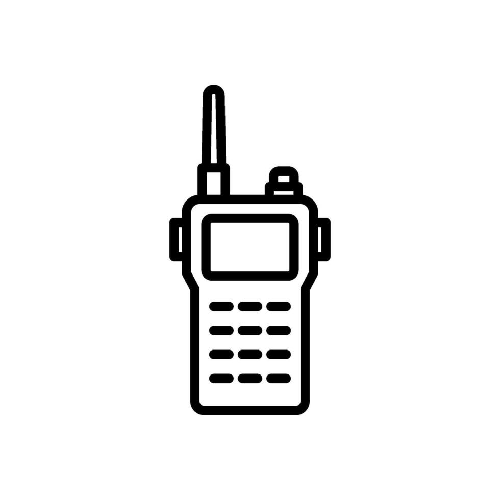 Portable radio icon, line style icon vector