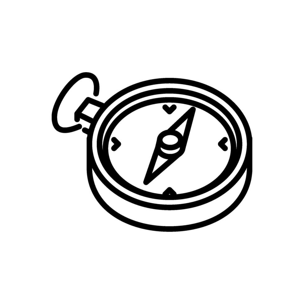 compass icon, line style icon vector