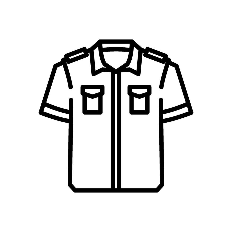 Patrol uniform icon, line style icon vector