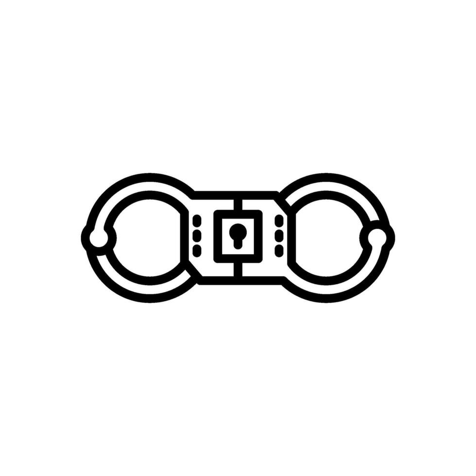 Manacles icon, line style icon vector