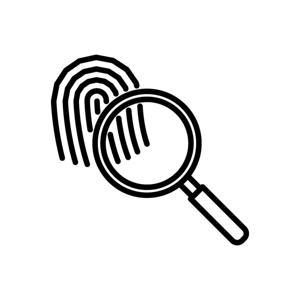 Crime scene investigation icon, line style icon vector