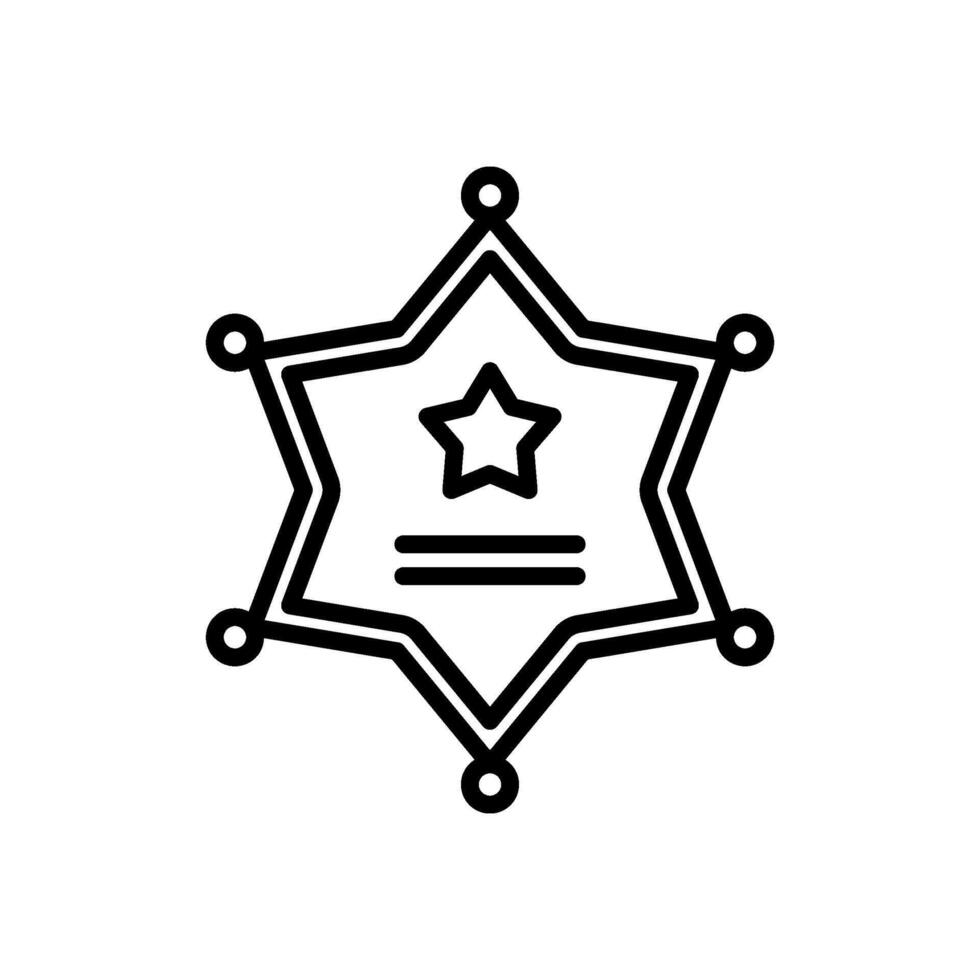 sheriff Crest icon, line style icon vector