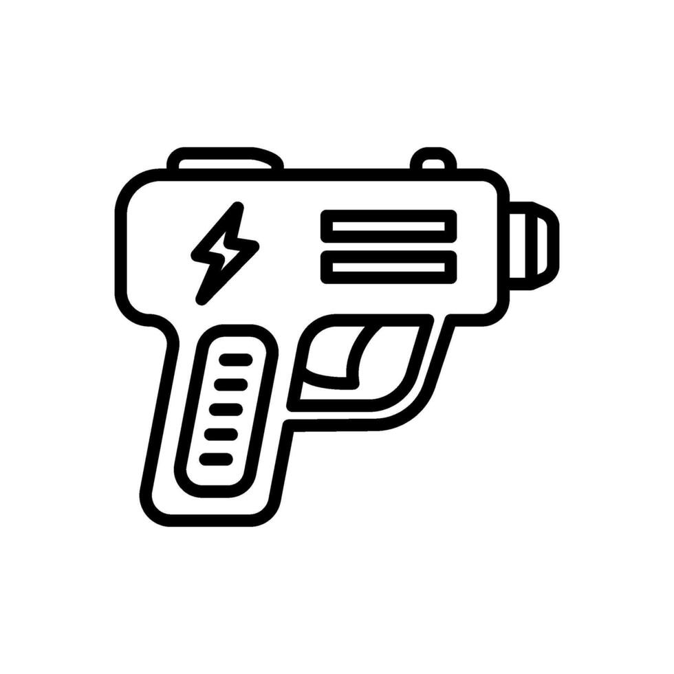 Electroshock weapon icon, line style icon vector