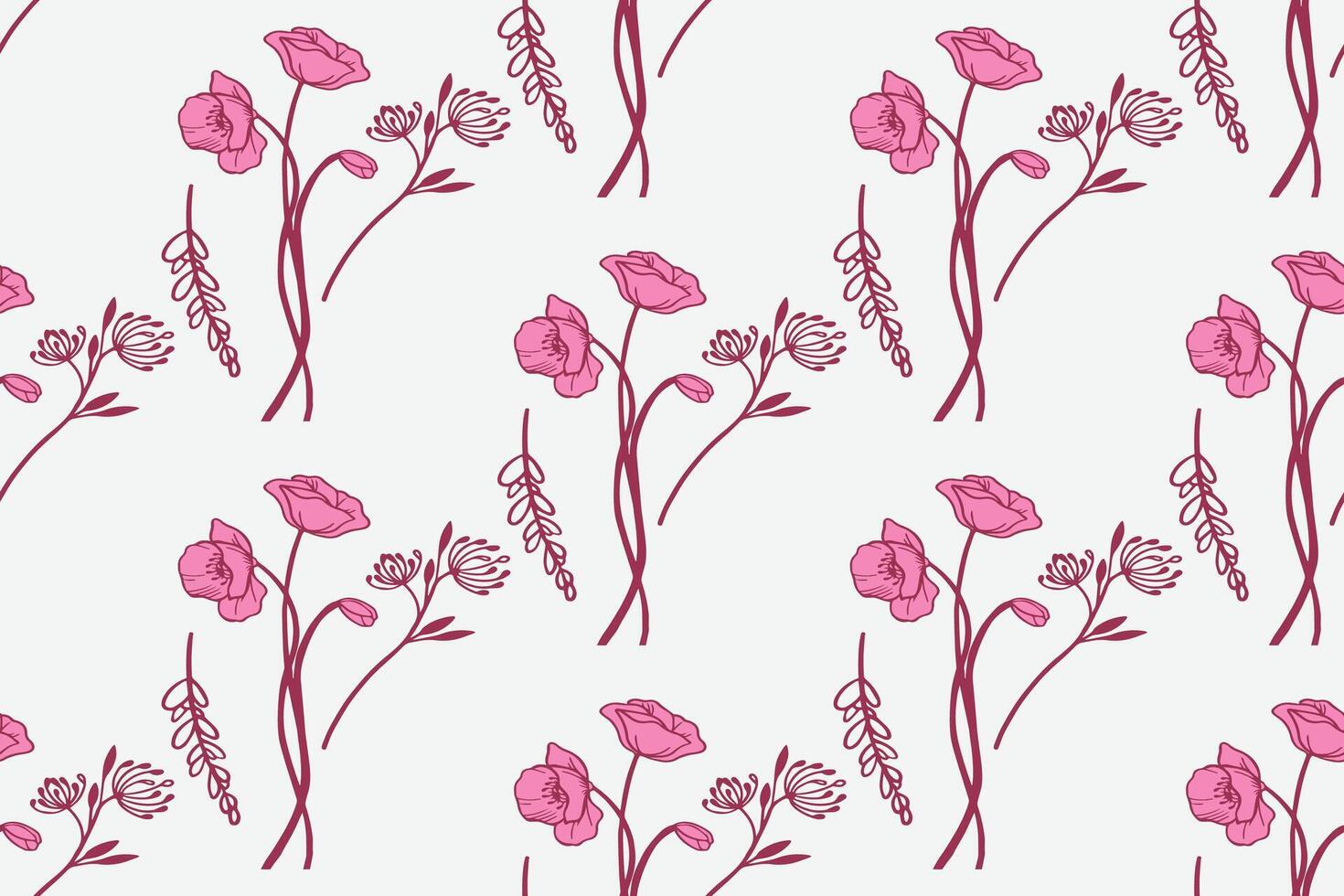 Elegant floral seamless design for crafts and projects vector
