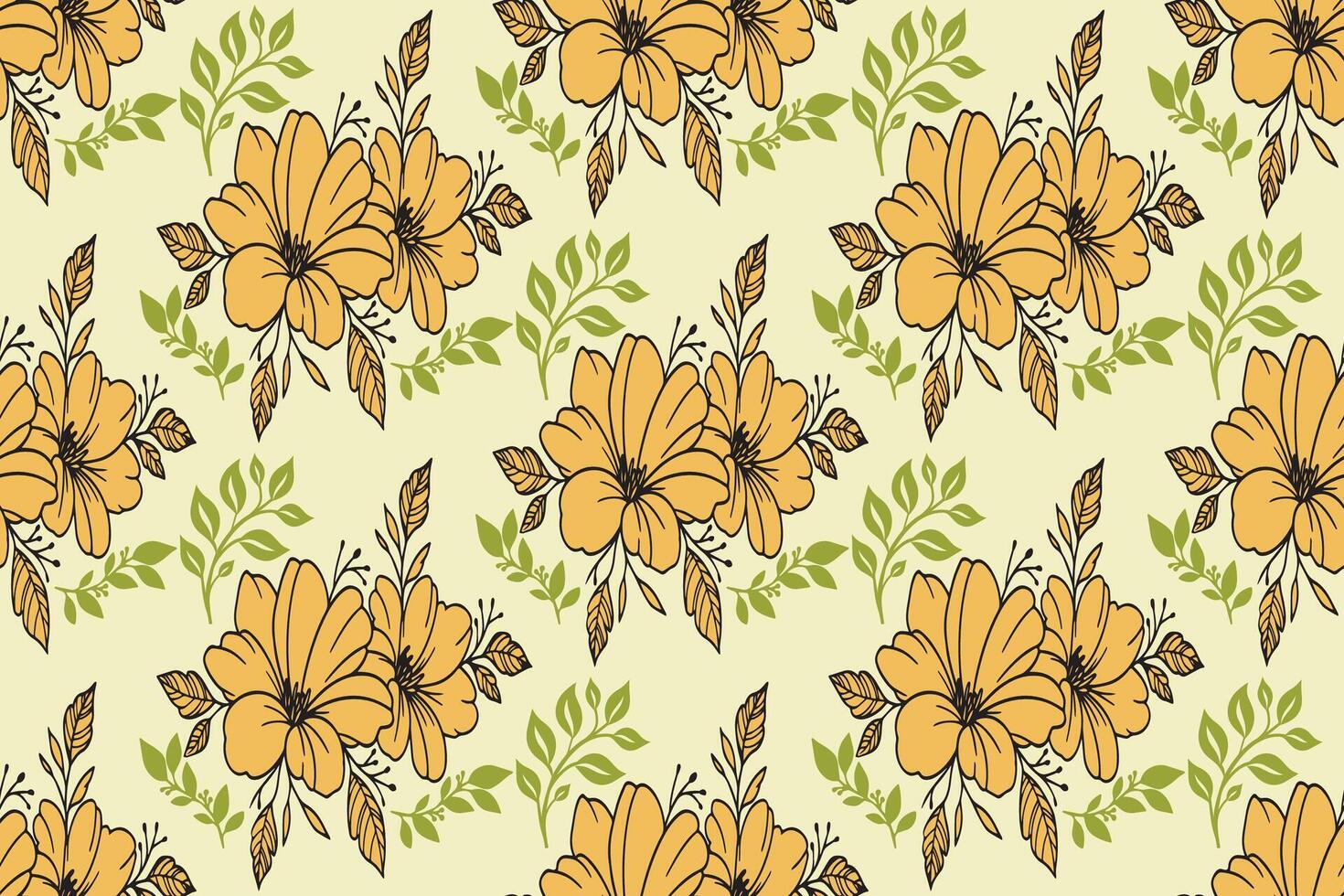 Seamless floral motif for elegant branding vector