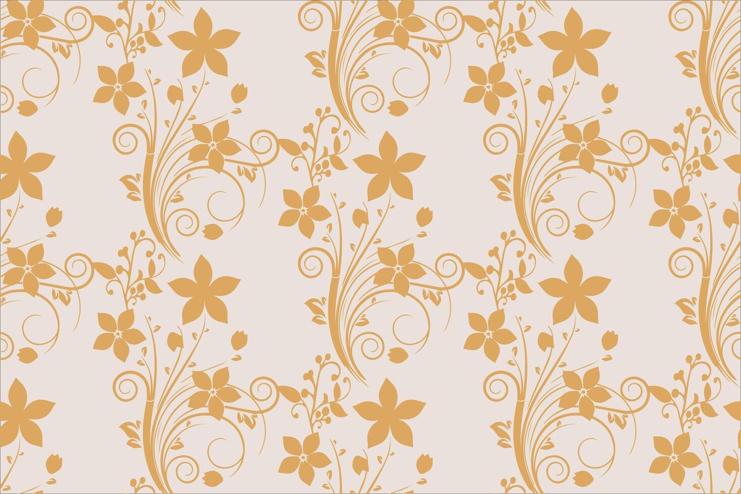 Decorative floral seamless design for interior decor vector