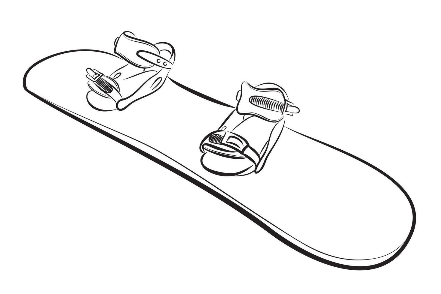 The snowboard Sketch. vector