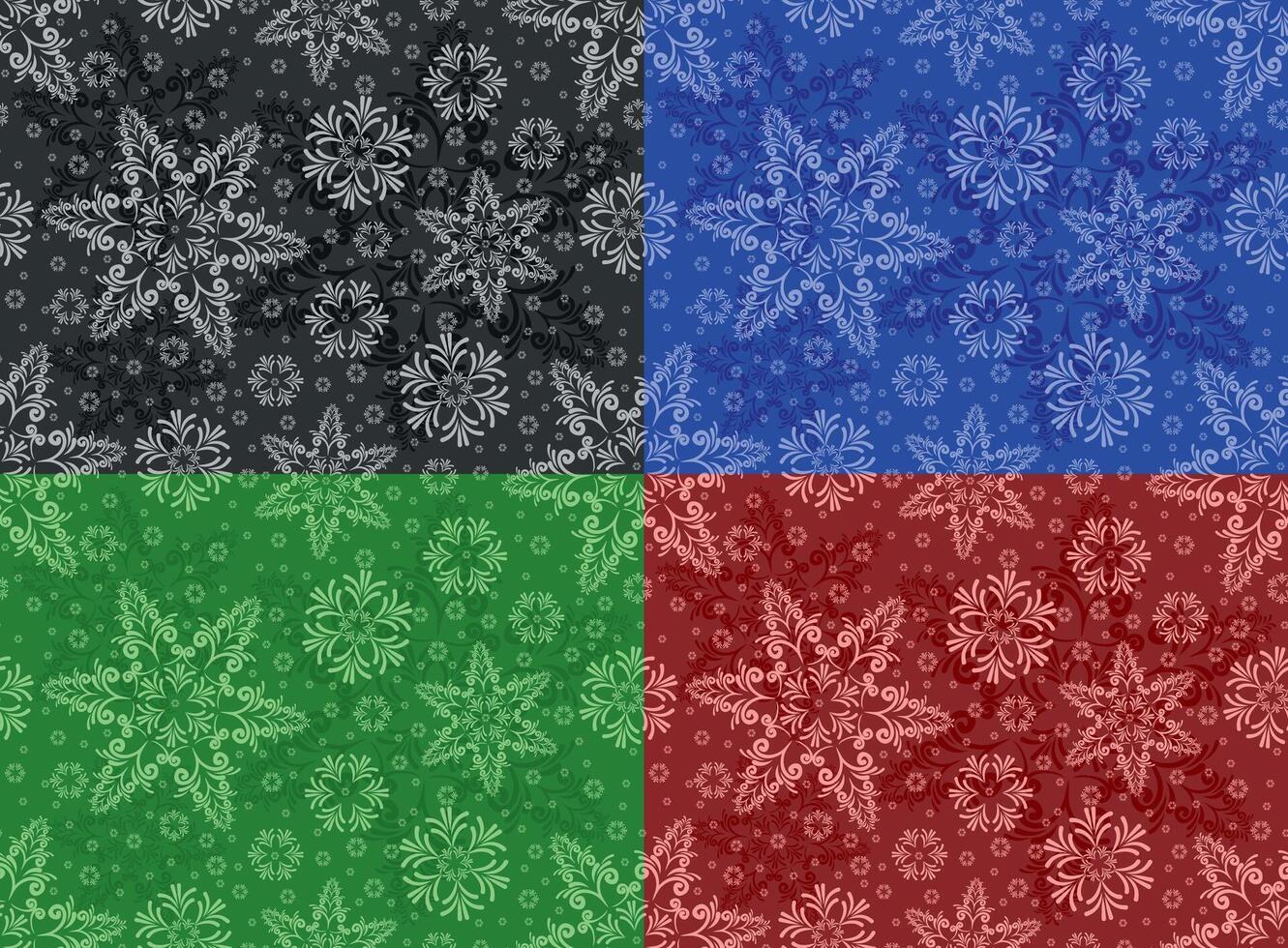 A set seamless backgrounds with snow. vector