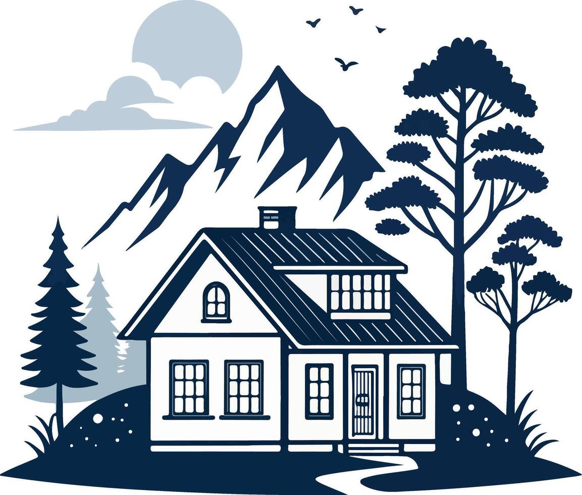 High-Quality Home Icon Silhouette vector