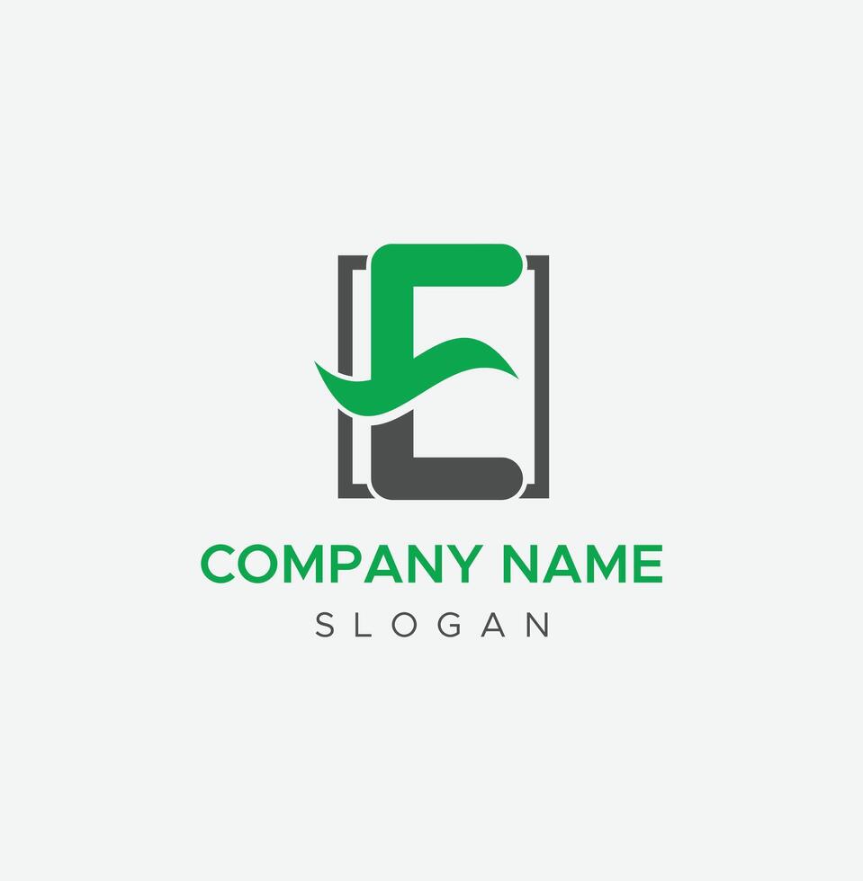 E monogram logo and icon design vector