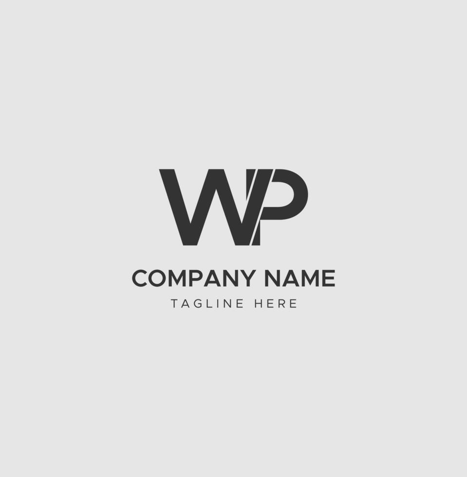 wp monogram Logo and icon design vector