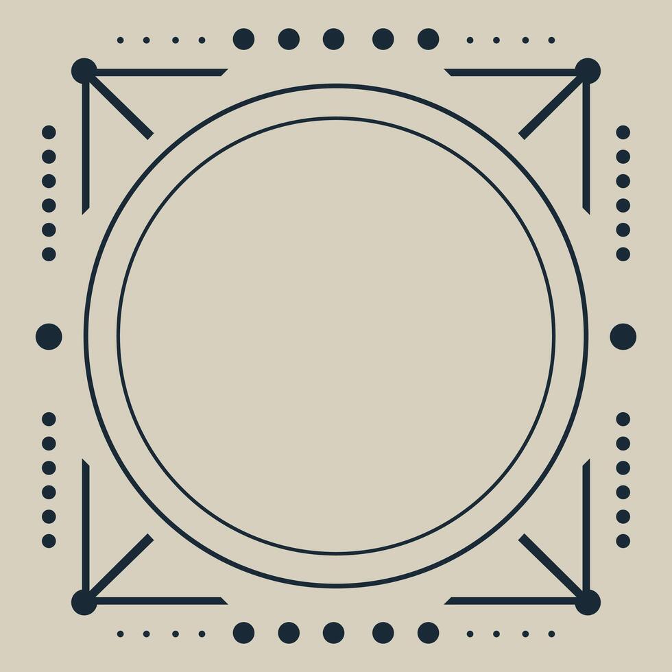 a black and white illustration of a circle with a border vector