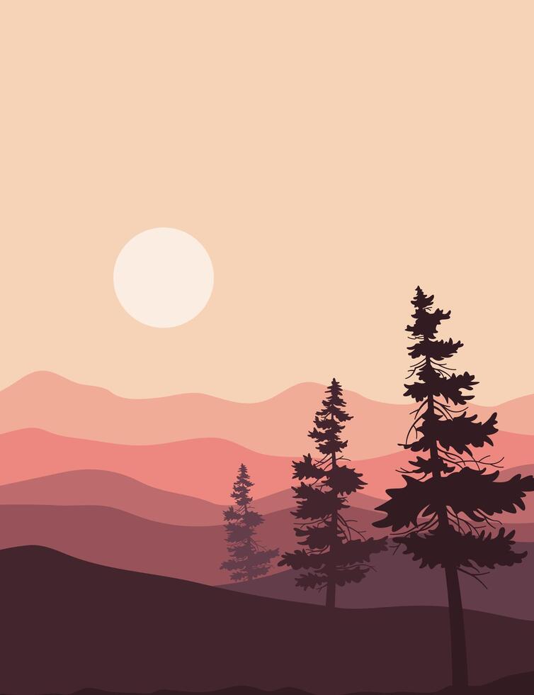 landscape background wall art design. vector