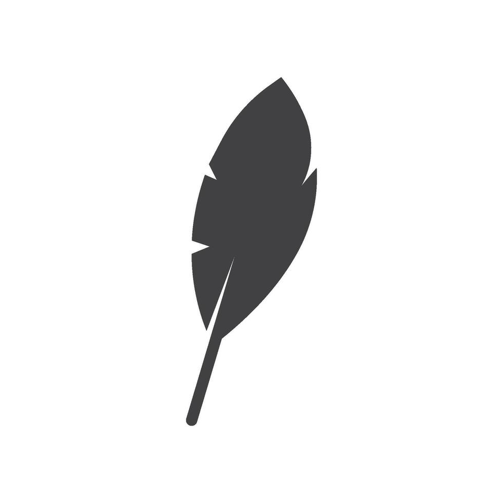 Feather icon color black vector