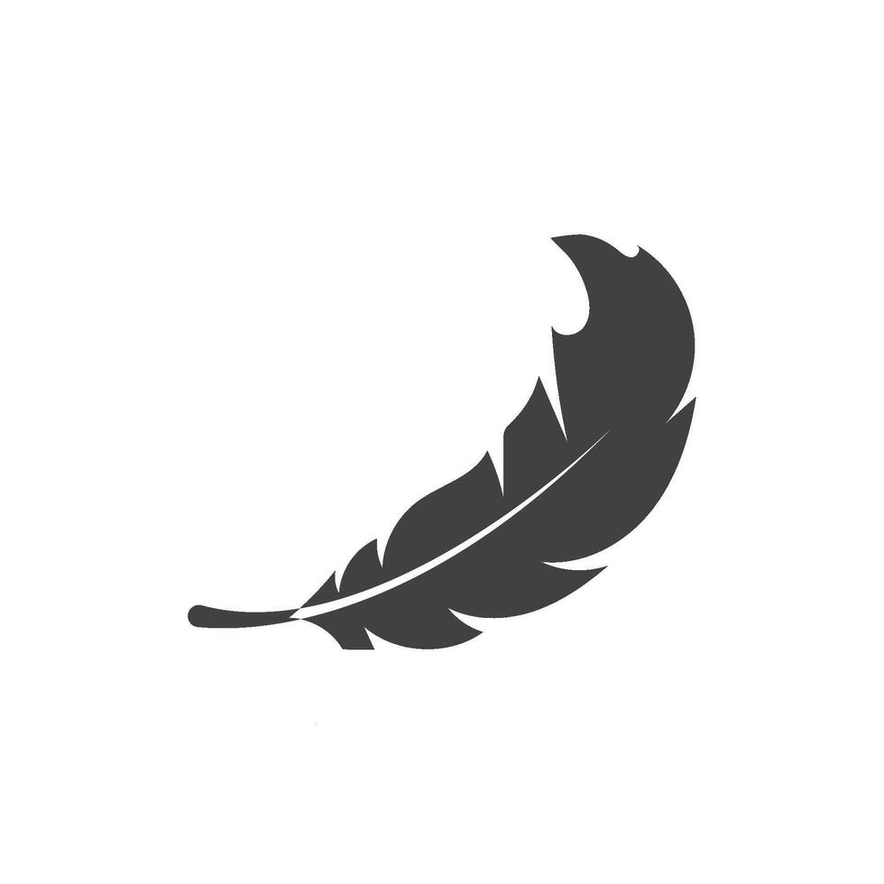 Feather icon black vector