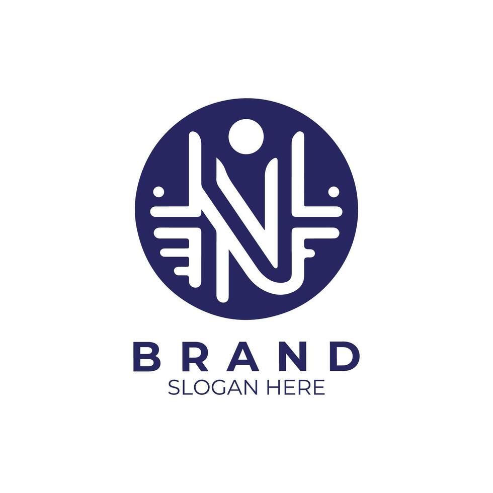 the logo for nl, a company that specializes in the design of logos vector