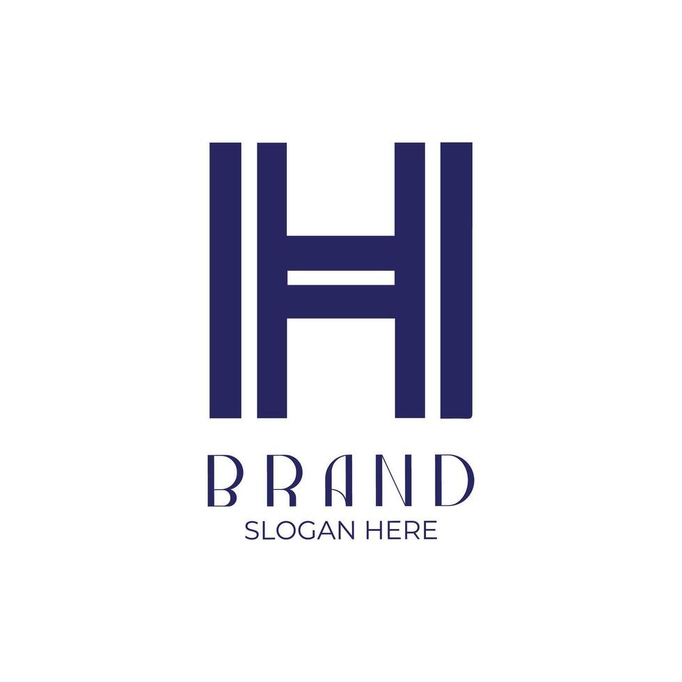 the letter h logo design template vector
