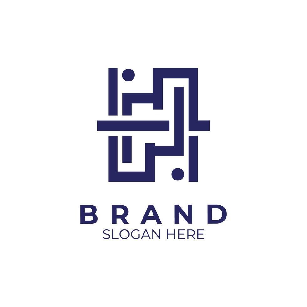 a logo for a company that is made up of squares vector