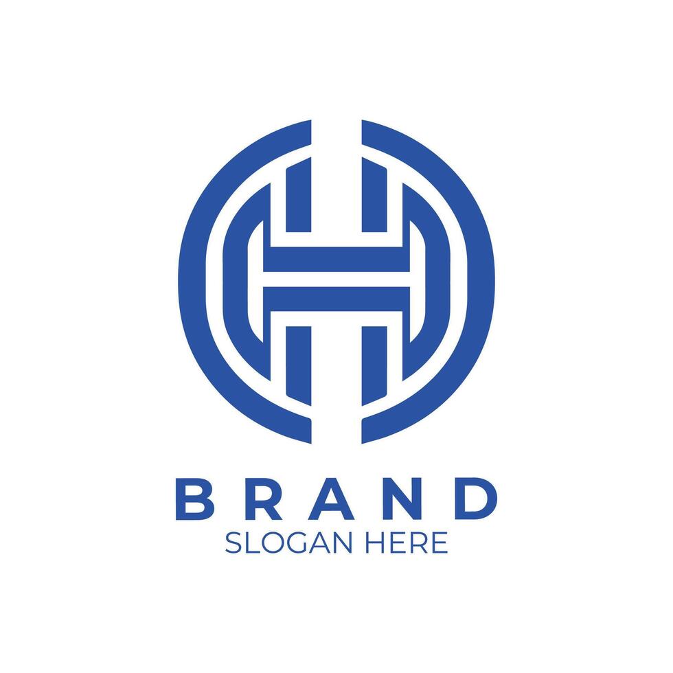 a blue logo for the brand h vector