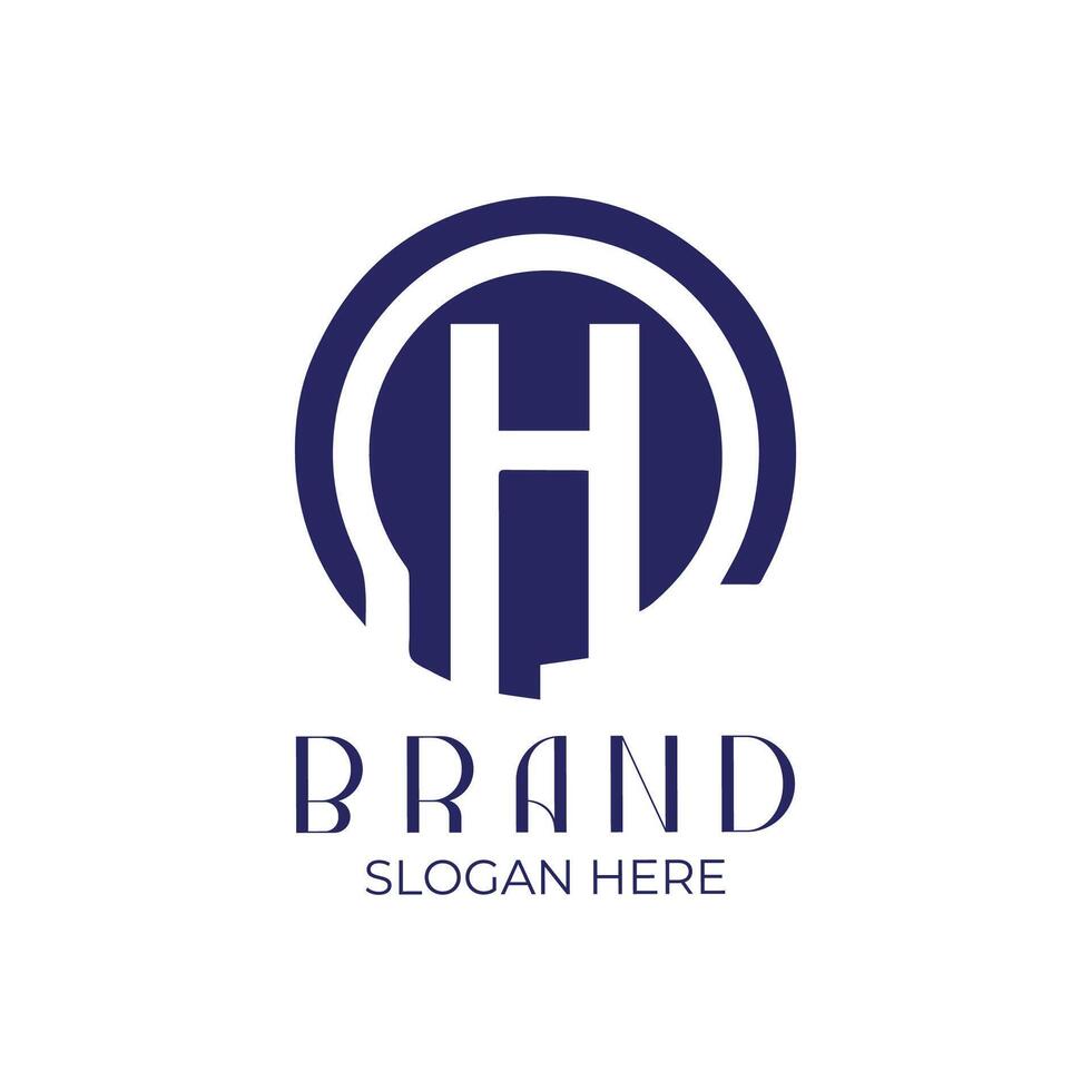 a logo for a company letter h vector