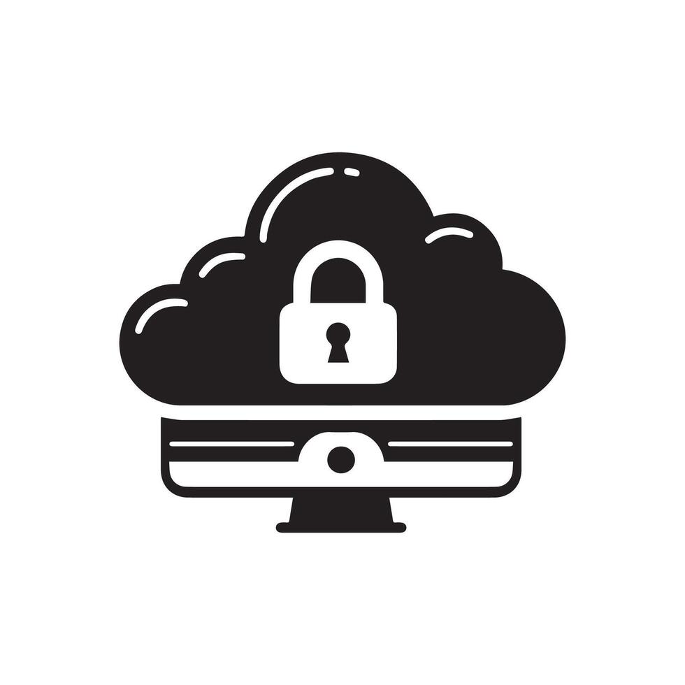 cloud computing icon logo design vector