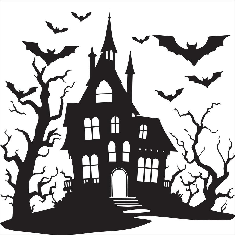 Gothic Shadows Silhouette vector