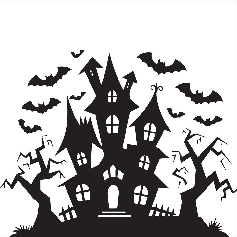 Spooky Night Silhouette vector