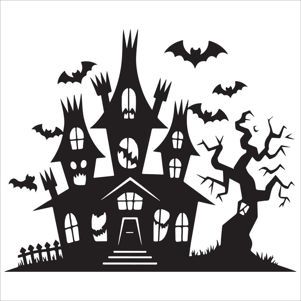 Dark Castle Silhouette vector