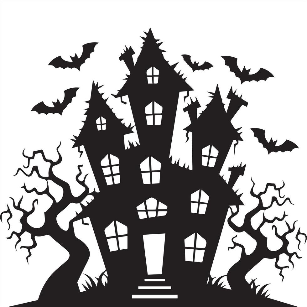 Chilling House Silhouette vector