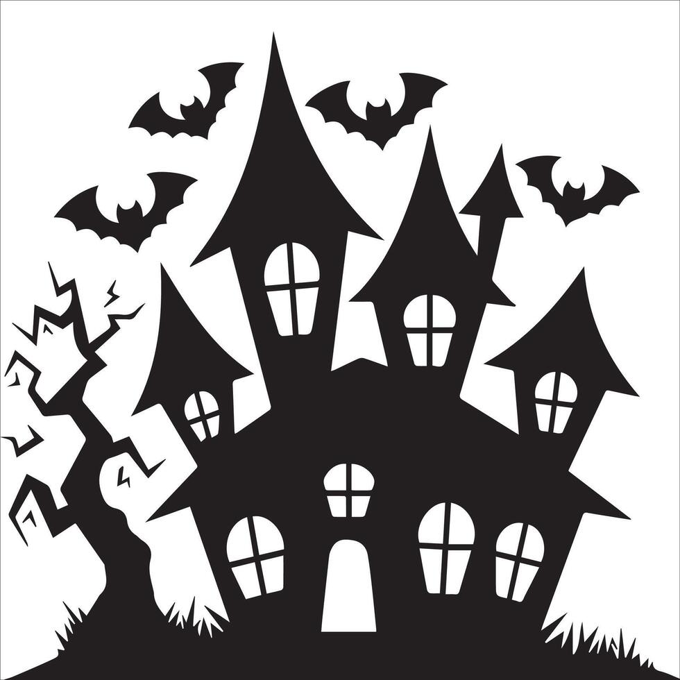 Shadowy House Silhouette vector