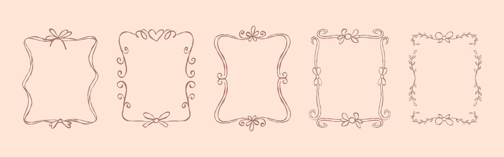 Elegant decorative frames for invitations and art projects available in various styles and designs suitable for different occasions vector