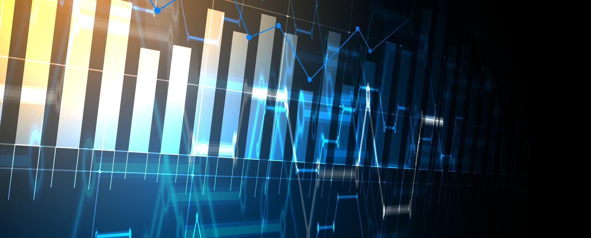 an abstract background with a bar chart and a graph vector