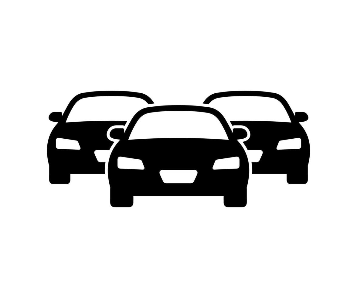 Heavy traffic jam car icon. Car inventory icon. Car icon for automobile apps and websites vector