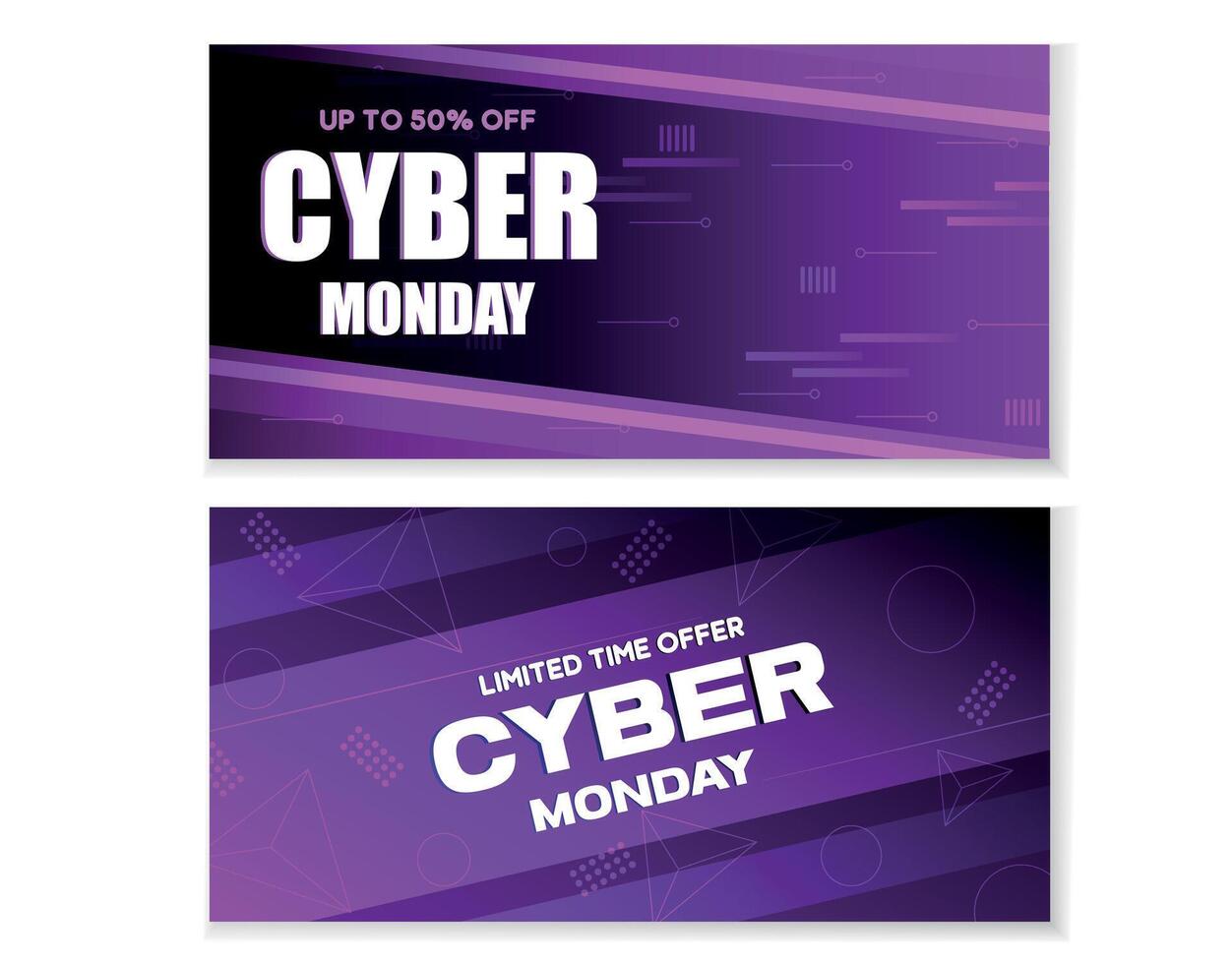 Cyber Monday Sale Banner Design vector