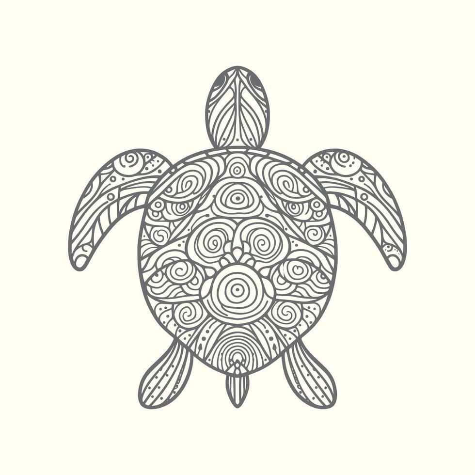 Attractive Hexagonal Harmony Turtle Edition drawing .. vector