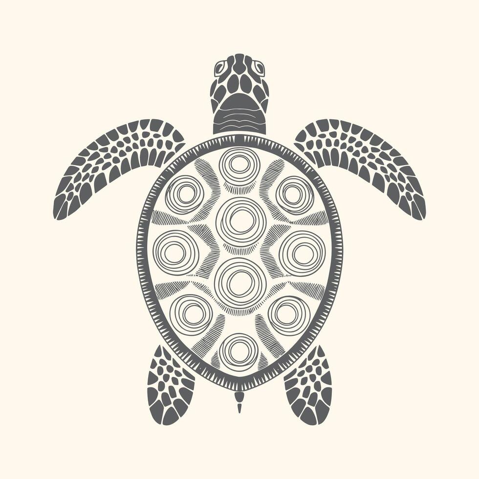 Precious Hexagonal Harmony Turtle Edition drawing .. vector
