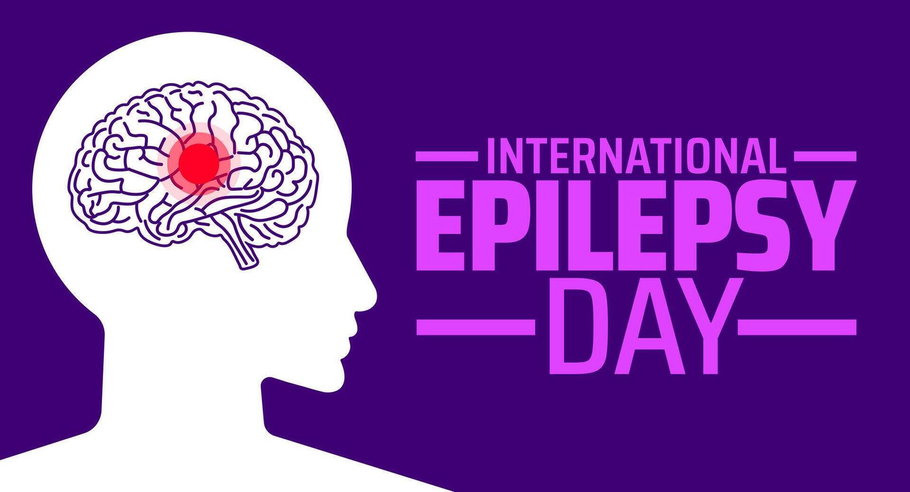 International Epilepsy Day background banner or poster design template. observed every year in February. Holiday concept. Use to any Template, card, poster, placard, template. vector