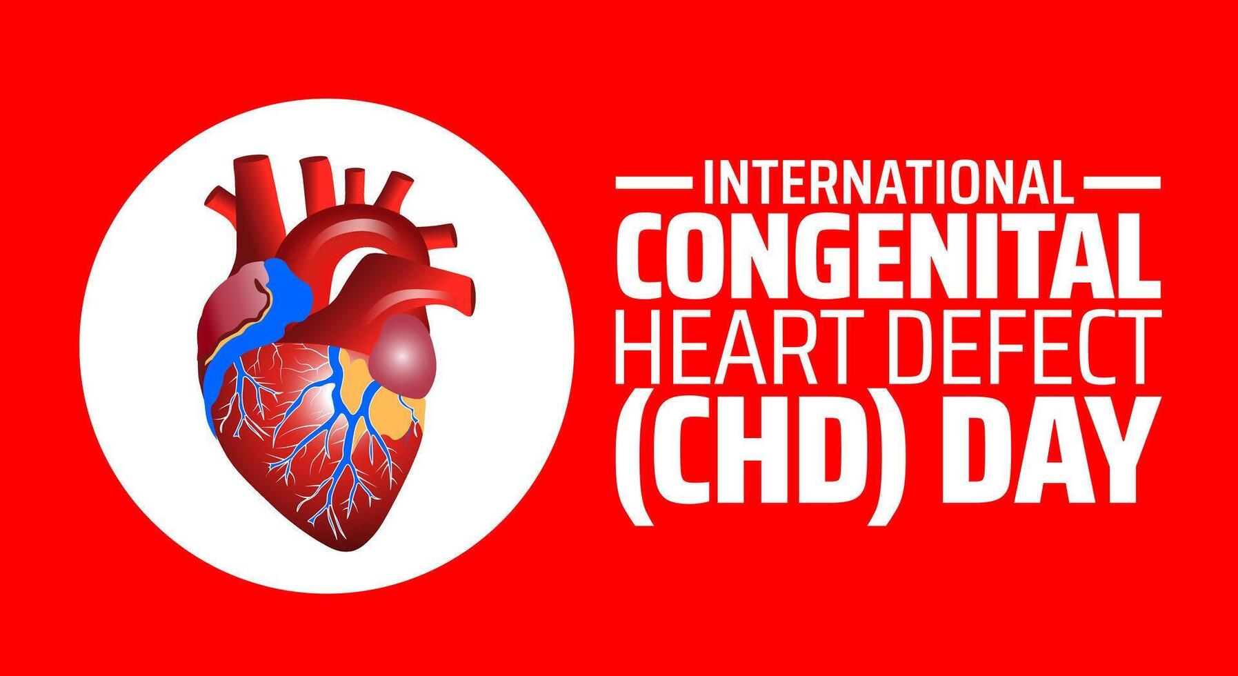 International Congenital Heart Defect CHD Day background banner or poster design template. observed every year in February. Holiday concept. Use to any Template, card, poster, placard, template. vector