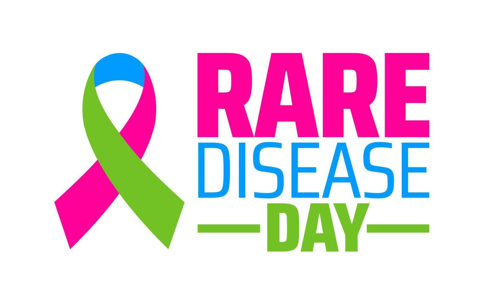 Rare Disease Day background banner or poster design template with new trend design. vector