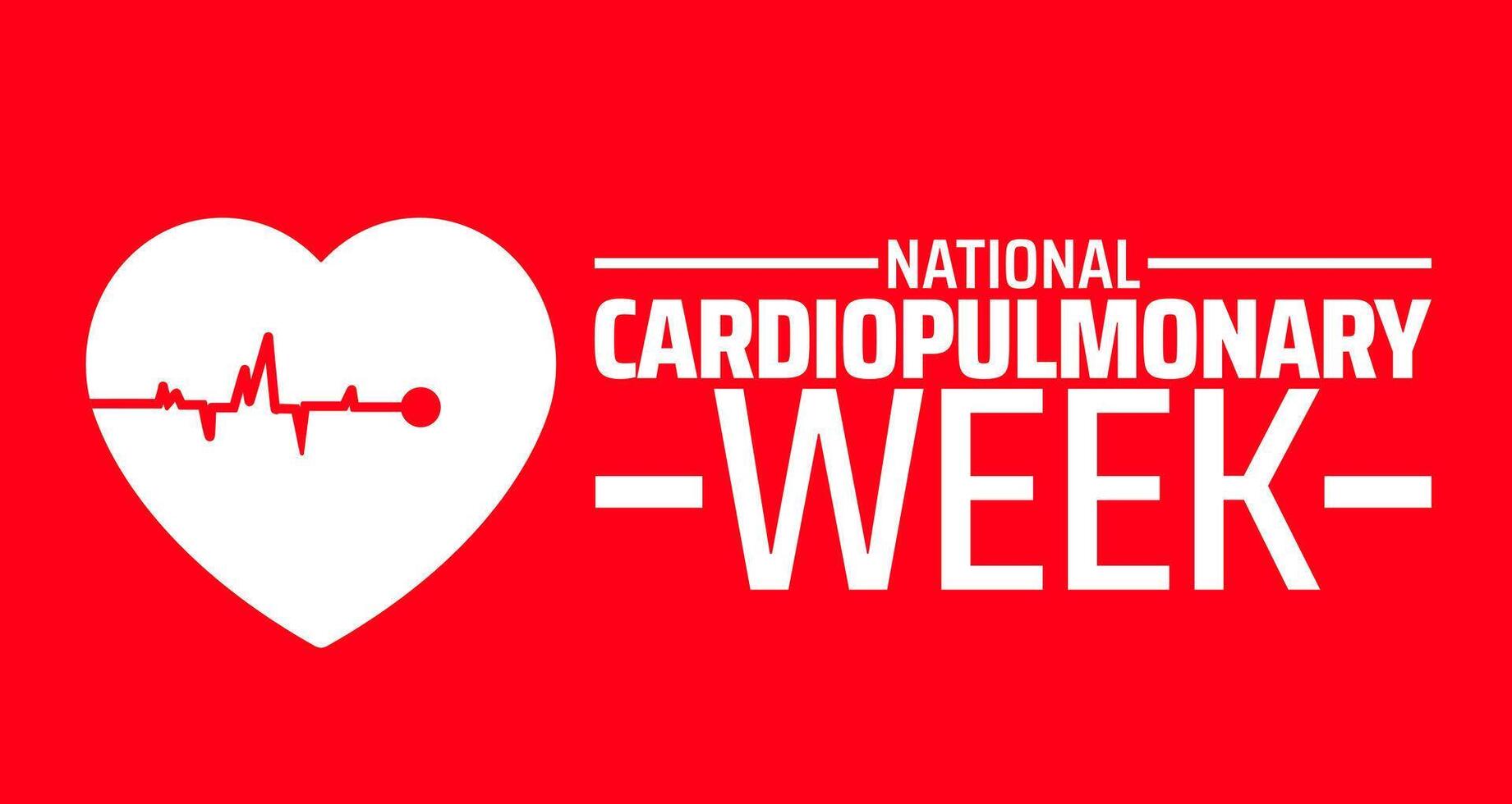 National Cardiopulmonary Week background banner or poster design template. observed every year in February. Holiday concept. Use to any Template, card, poster, placard, template. vector