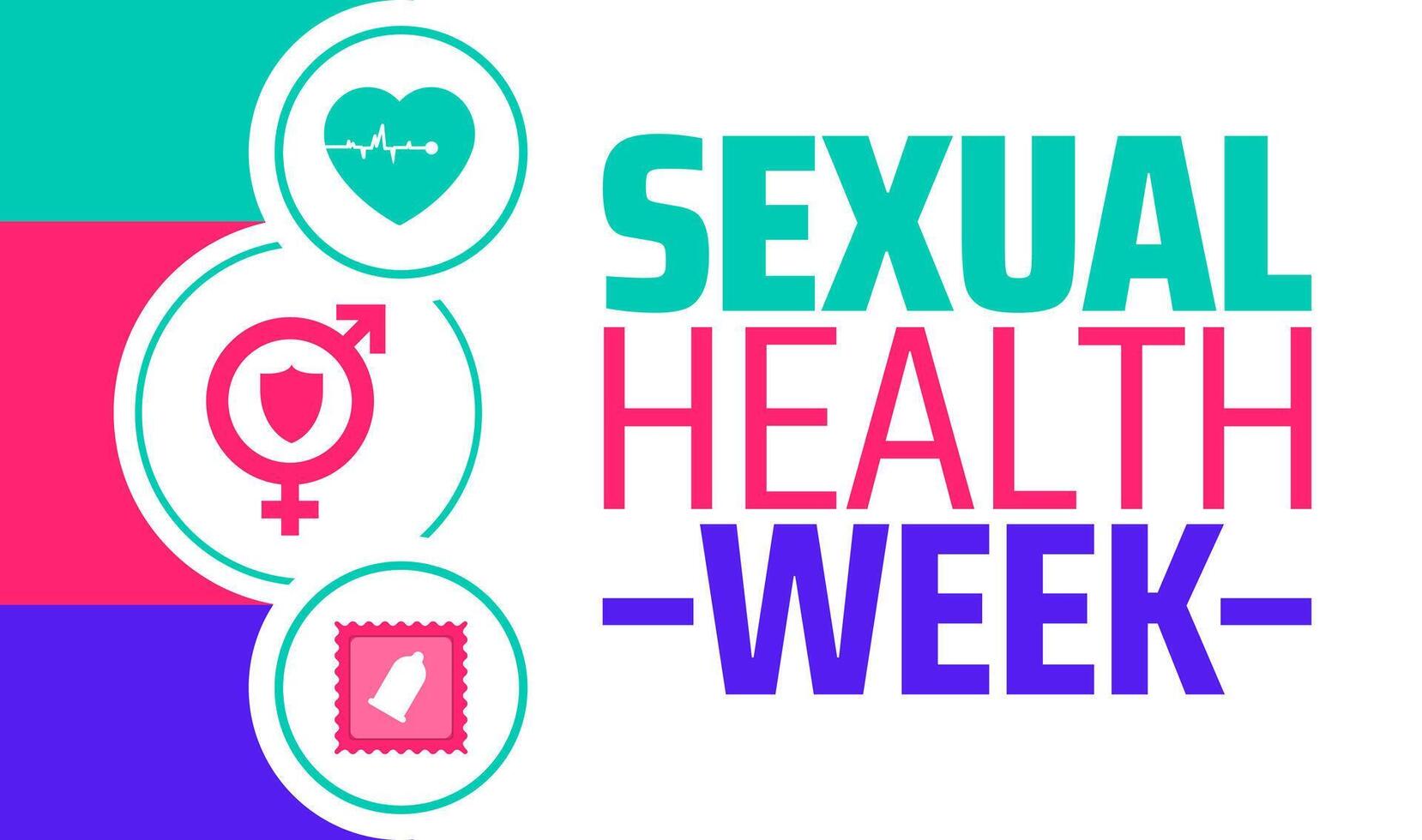 Sexual Health Week background banner or poster design template. observed every year in February. vector