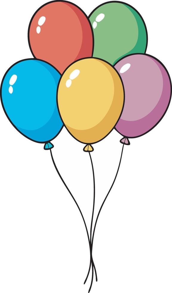 a bunch of balloons on a white background vector