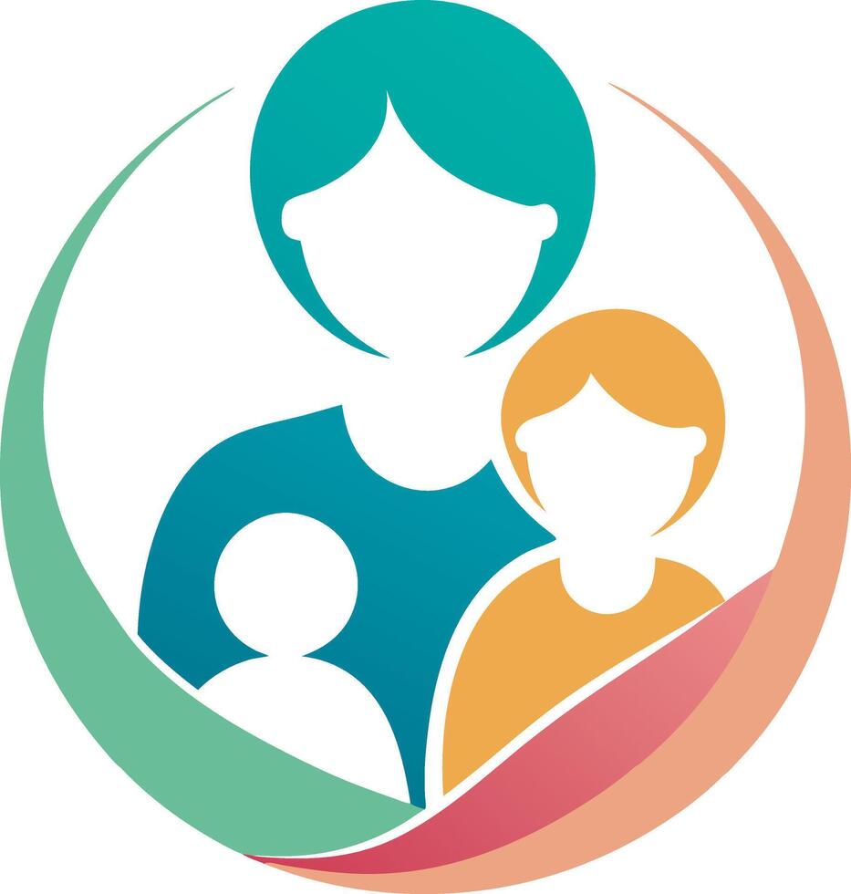 the logo for the family support group vector