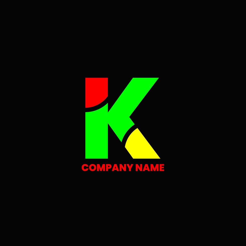 K letter abstract logo design vector